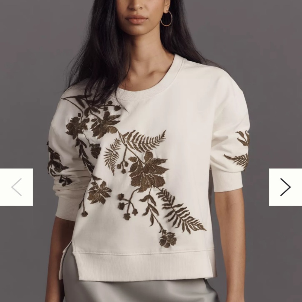 Floral Embroidered Sweatshirt